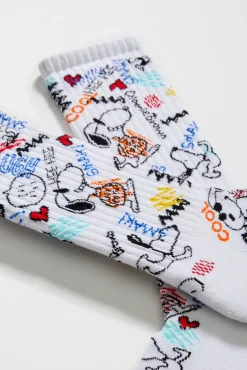 Meias altas desportivas Snoopy em algodão orgânico