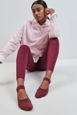 Meias sapatilha de ballet em algodão granate