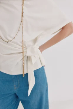 Mele. T-shirt em tecido fluido