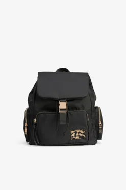 Mochila acolchoada com aba