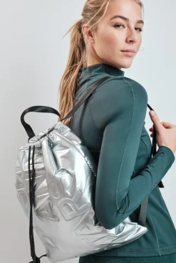 Mochila metalizada acolchoada