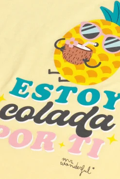 MR WONDERFUL Pijama manga curta ananás para menina