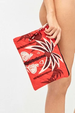 Nécessaire de praia estampada de mão