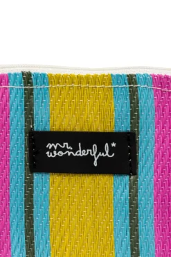 Necessaire bonita, muito alegre e colorida, com fecho-éclair - Yellow blue and purple