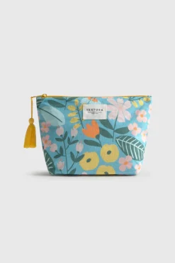 Necessaire em algodão com flores