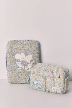 Necessaire média florzinhas Snoopy