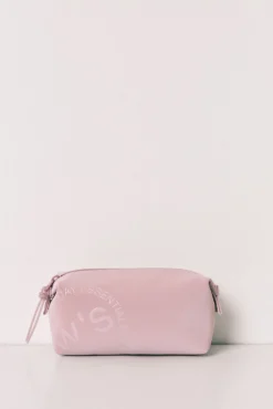 Necessaire pequena com fecho-éclair rosa