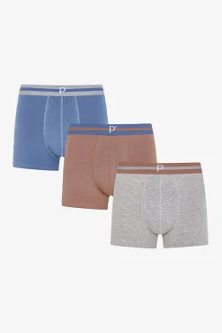 Pack 3 boxer com elástico na cintura às riscas
