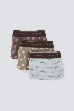 Pack 3 boxers animais marinhos