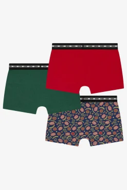Pack 3 boxers de menino lisos e estampados