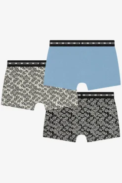 Pack 3 boxers de menino lisos e estampados