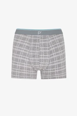 Pack 3 boxers em algodão cinza estampados