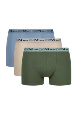 Pack de 3 boxers de algodão elástico orgânico