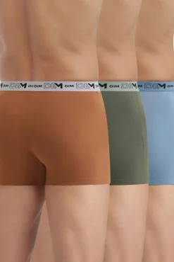 Pack de 3 boxers de algodão elástico orgânico