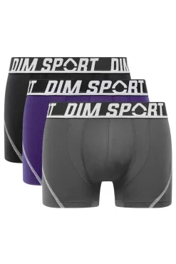 Pack de 3 boxers desportivos em microfibra com malha respirável DIM