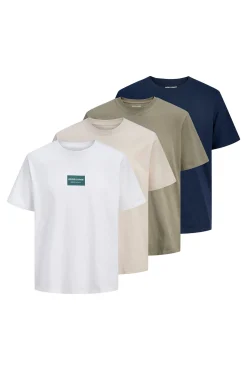 Pack de quatro T-shirts em algodão