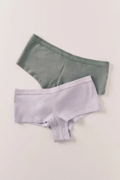 Pack 2 cuecas boxer em algodão lilás, verde