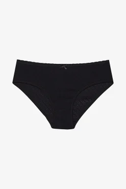 Pack 3 cuecas clássicas cintura alta em pointelle 100% algodão