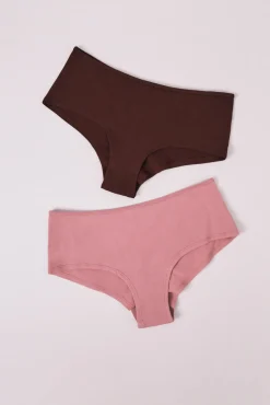 Pack 2 cuecas culotte corte em U rosa