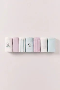 Pack 7 cuequinhas brasileiras em algodão estampado Snoopy