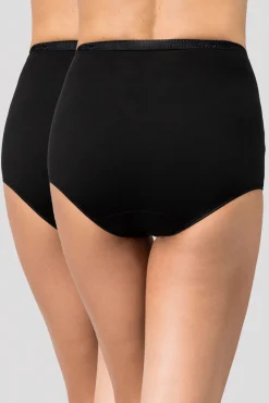 Pack de 2 cuecas altas de algodão orgânico