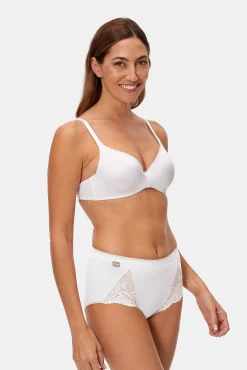 Pack de 2 cuecas de algodão stretch com cintura alta e renda