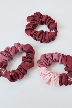Pack de 3 gomas de cabelo rosa