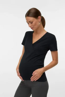 Pack de T-shirts gola em bico maternity e amamentação