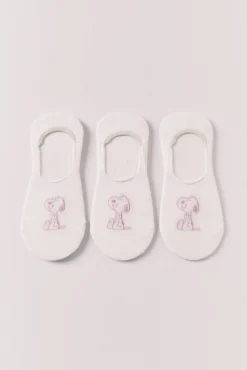 Pack 3 meias invisíveis estampado Snoopy