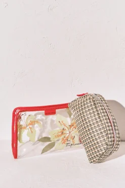 Pack nécessaires transparente e ráfia