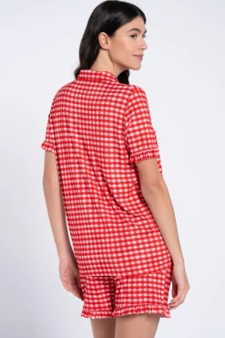Pack pijama pré-mamã em estampado vichy