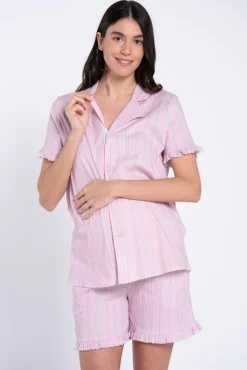 Pack pijama pré-mamã em estampado vichy