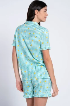Pack pijama pré-mamã estampado vichy e limões