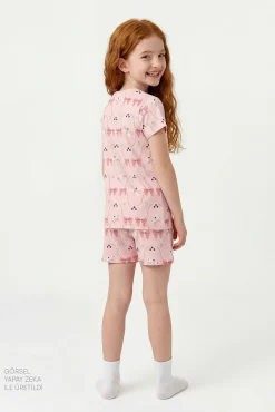 Pack 2 pijamas curtos infantis unicórnio