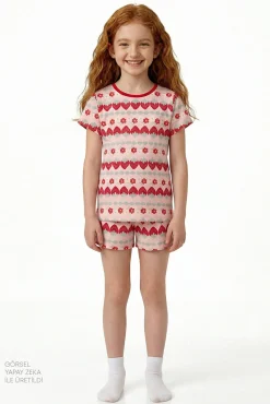 Pack 2 pijamas curtos infantis morangos