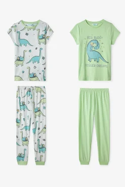 Pack 2 pijamas infantis dinossauros