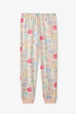 Pack 2 pijamas infantis gatos