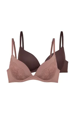 Pack 2 soutiens push-up decote profundo Willa