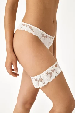 Pack tanga e liga em renda branca