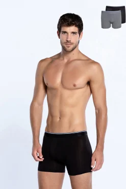 Pacote 2 boxers bambu elástico