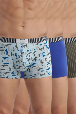Pacote com 3 boxer de algodão elástico estampado