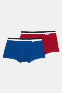 Pacote de 2 boxers masculinos de algodão elástico