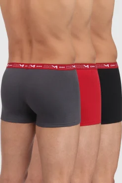 Pacote de 3 boxers masculinos de algodão elástico
