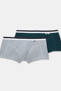 Pacote de 2 boxers masculinos de algodão elástico