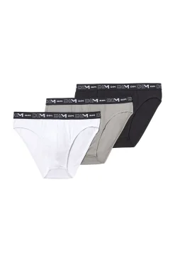 Pacote de 3 cuecas masculinas de algodão elástico