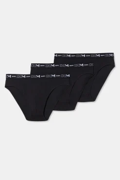 Pacote de 3 cuecas masculinas de algodão elástico
