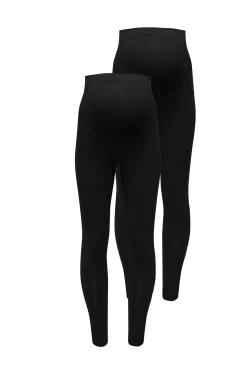 Pacote de 2 leggings longas para maternity
