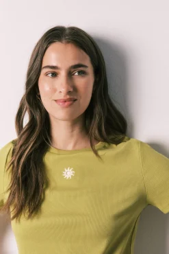 Pijama capri em algodão verde