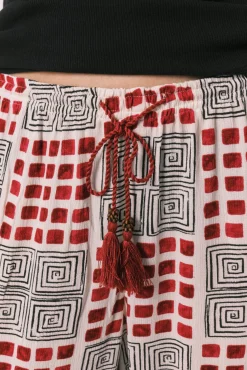 Pijama comprido de manga curta em algodão