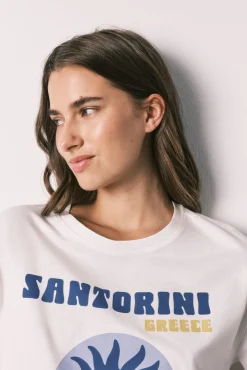 Pijama comprido em algodão Santorini